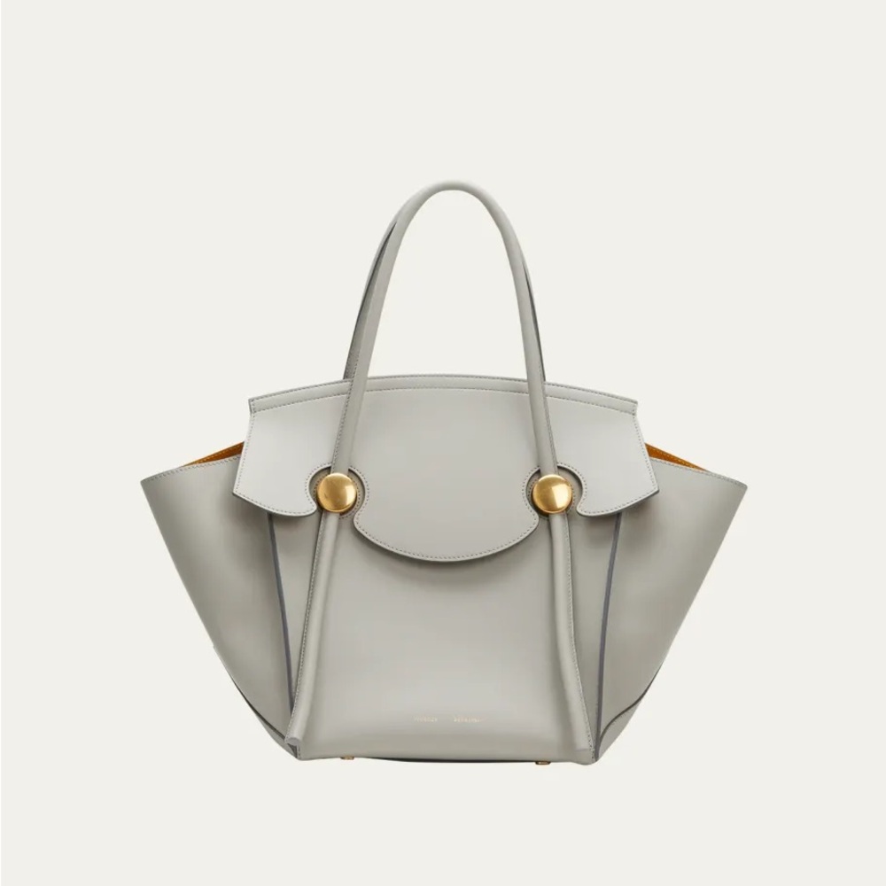 Proenza Schouler Gray Pipe Leather Tote Large